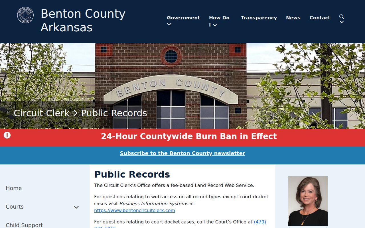 Benton County residents directory official public records routes
