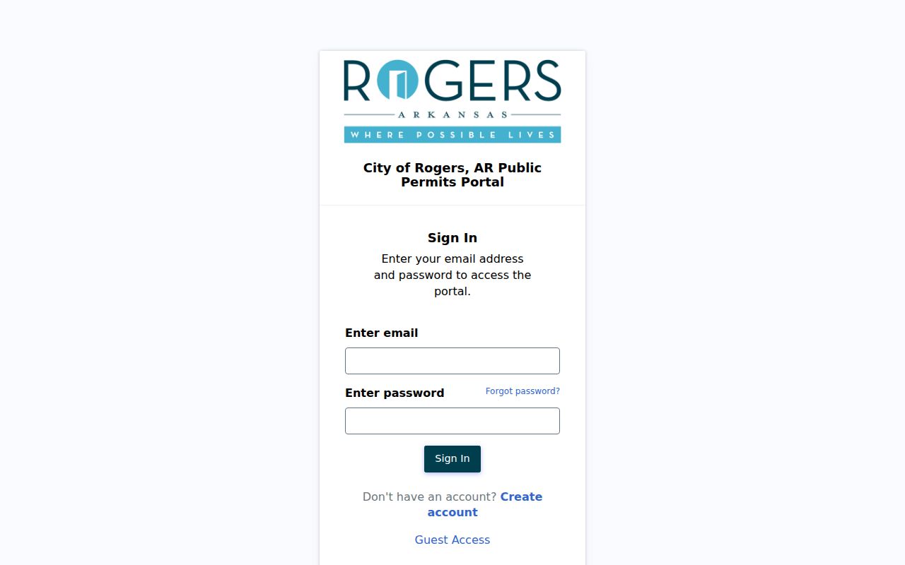 Benton County address records view of the Rogers permit portal