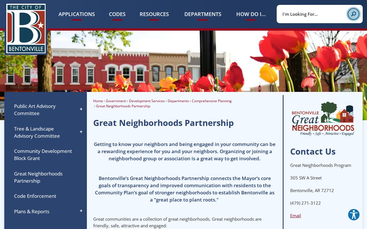 Benton County neighbors Great Neighborhoods Partnership page