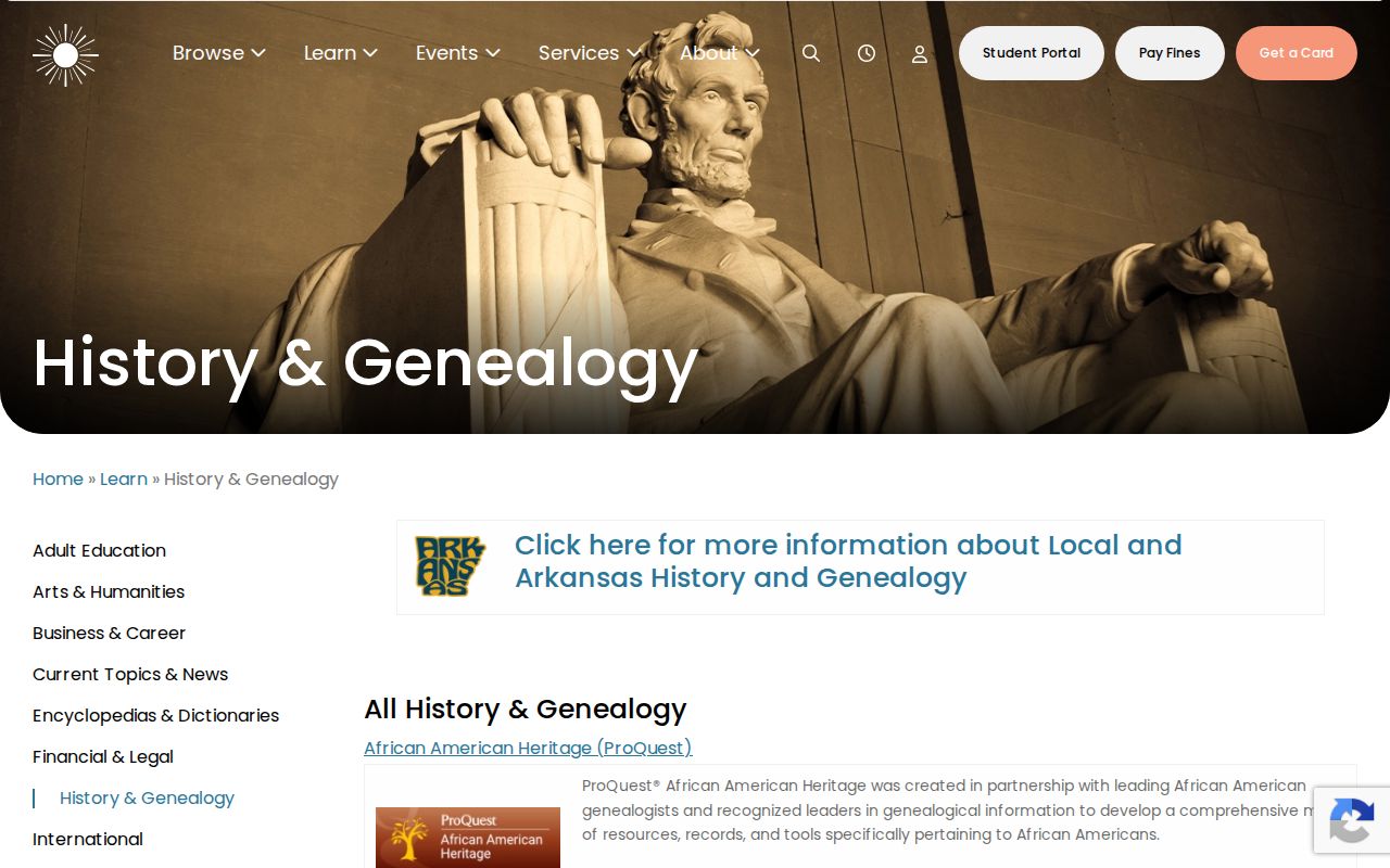 Benton County historical directory resources at Bentonville Public Library